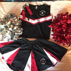 CheerAmerica FULL Red and Silver Cheer Outfit